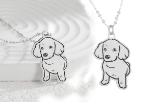 925 Silver Custom Pet Portrait Necklace