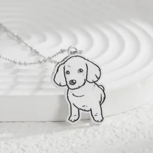 925 Silver Custom Pet Portrait Necklace