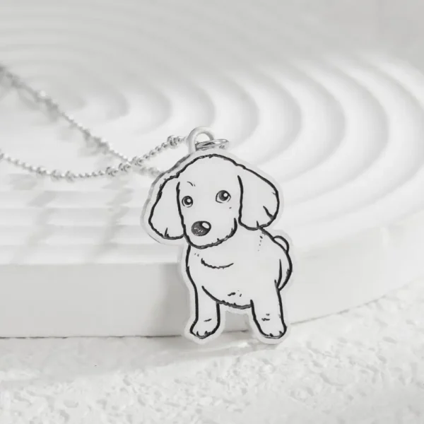 925 Silver Custom Pet Portrait Necklace
